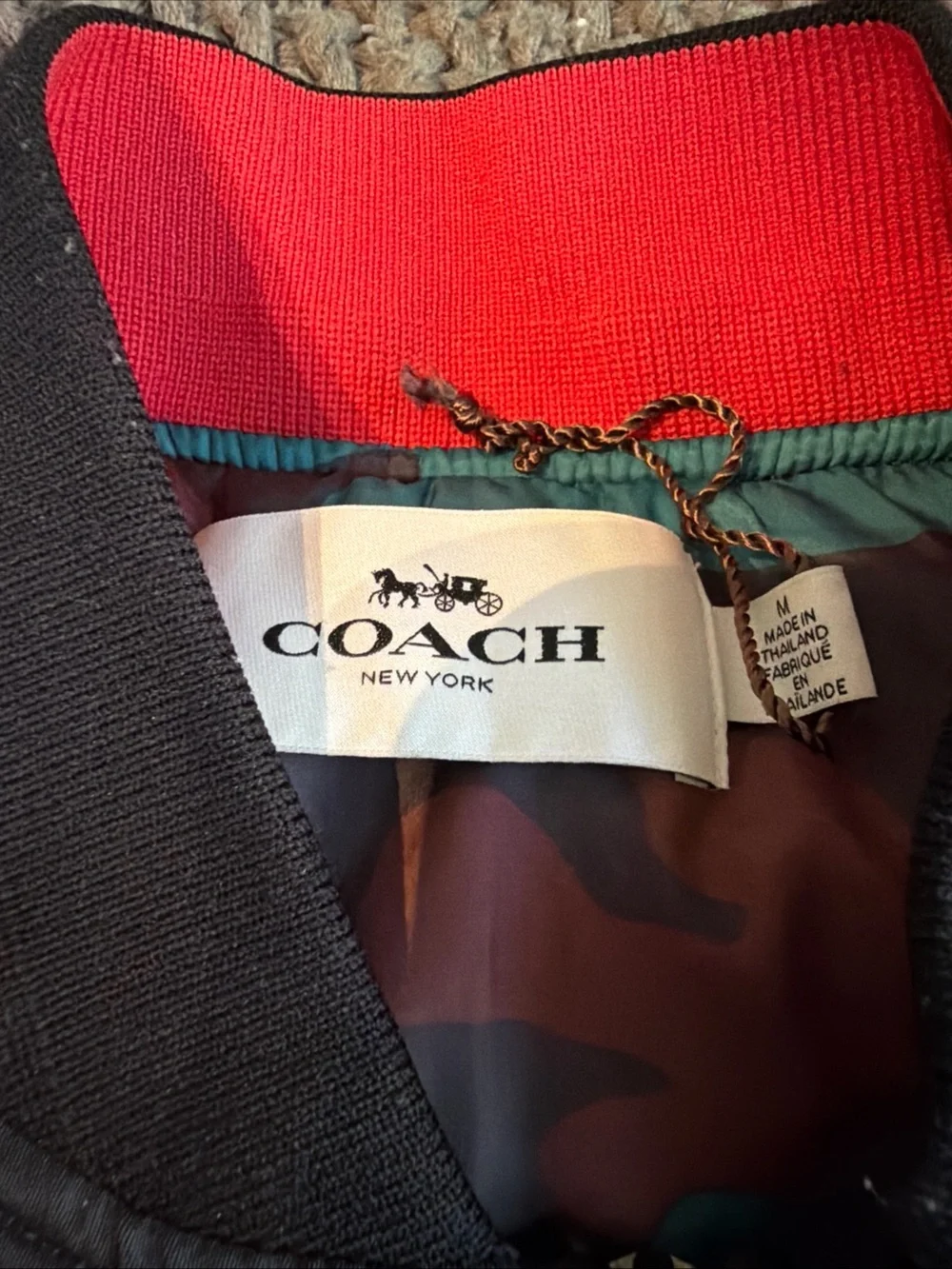 Coach Black Bomber Jacket Men Size M